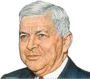 Charlie E. Wilson, Secretary of Defense (1953-1957) as shown on cover illustration of Time Magazine.